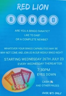 Red Lion Bingo