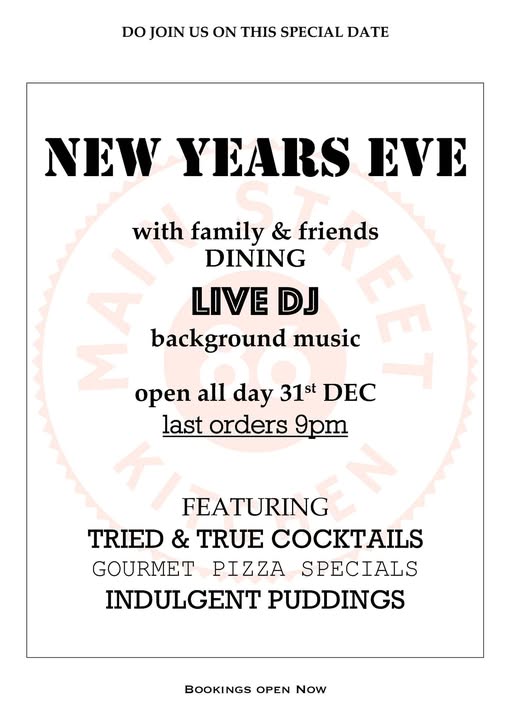 New Years Eve Dining